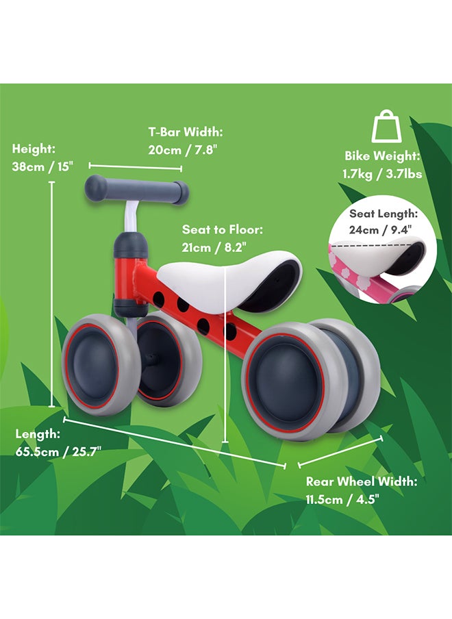 BoldCube Baby Balance Bike Ladybird (Red)  - Image 5