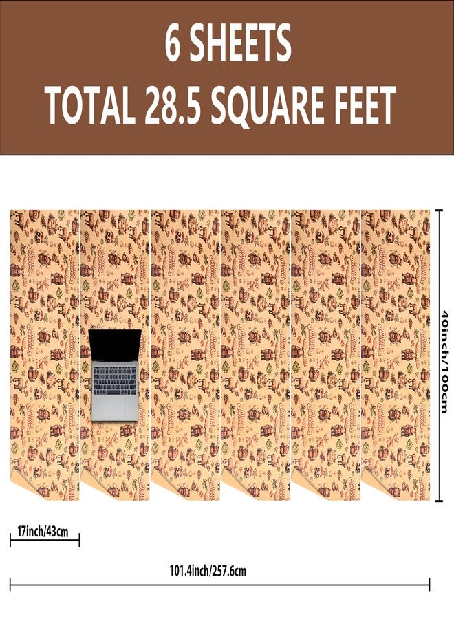 Vnaaem Woodland Animal Christmas Wrapping Paper Roll for Boys kids - Winter Woodland Animals & Santa Hats, Pines Design Kraft Gift Wrap for Holiday Party Celebration Winter DIY Craft - 17 In X 20 Ft(Total 28.5sq.ft - Image 4