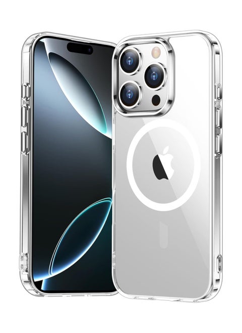 Magnetic Case for iPhone 16 Pro Compatible with MagSafe Wireless Charging, Shockproof Phone Bumper Cover, Anti-Scratch Clear Back