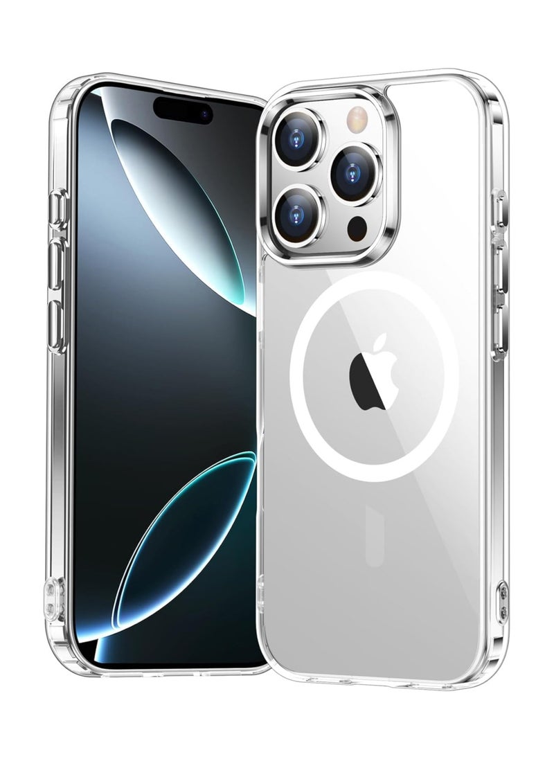 URBBKING - Magnetic Case for iPhone 16 Pro Compatible with MagSafe Wireless Charging, Shockproof Phone Bumper Cover, Anti-Scratch Clear Back - Image 1