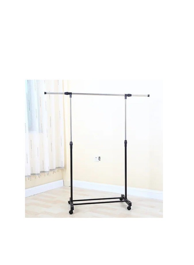Single Pole Extendable Drying Rack/Silver/Black - Image 3
