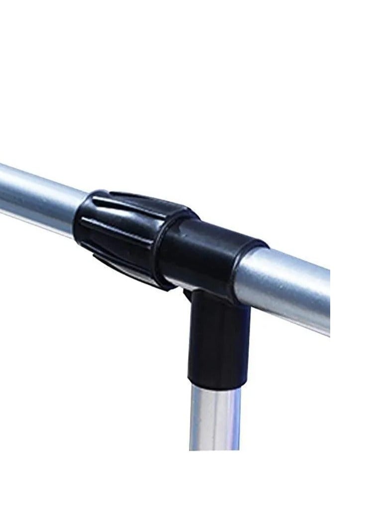 Single Pole Extendable Drying Rack/Silver/Black - Image 5