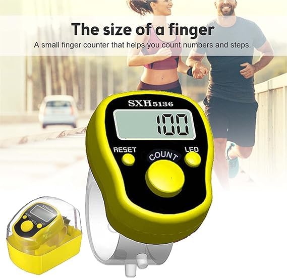 SpiderJuice 99999 5 Digit Multiuse Digital Electronic Portable Mini Hand Tally Clicker Counter Finger Ring Mantra Jaap Device Machine Cricket Umpire Counting Zikr Ziker Dhikr (5136) - Image 3