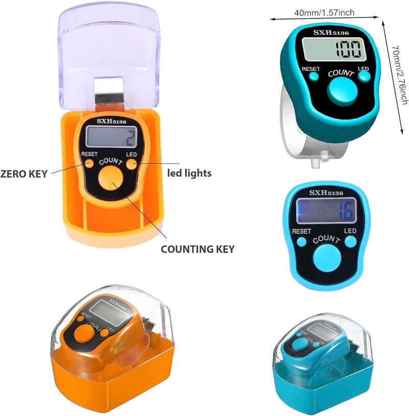 SpiderJuice 99999 5 Digit Multiuse Digital Electronic Portable Mini Hand Tally Clicker Counter Finger Ring Mantra Jaap Device Machine Cricket Umpire Counting Zikr Ziker Dhikr (5136) - Image 2