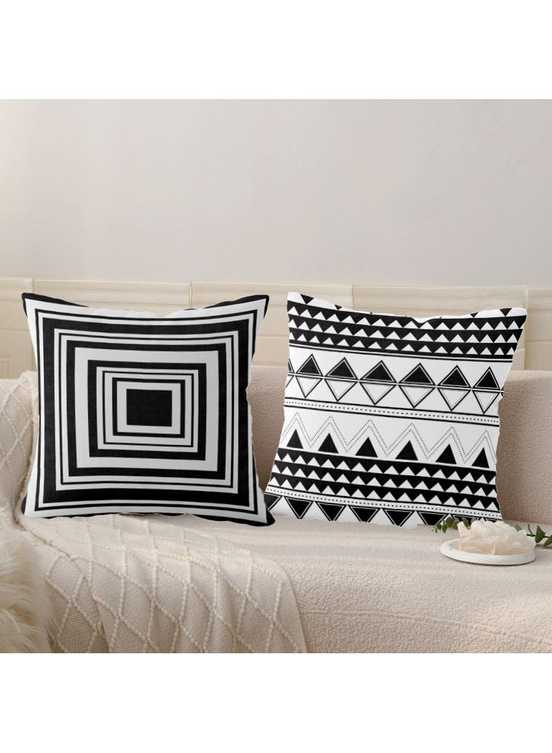 FASHION HOME Set of 4 Cushion Covers Decorative Throw Pillow cases for Living Room Garden Outdoor Décor  - Image 5