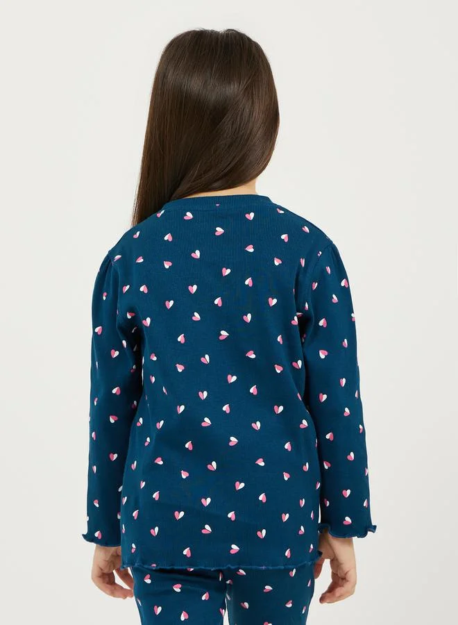 Styli Pack of 2 - Printed Long Sleeve T-Shirt
