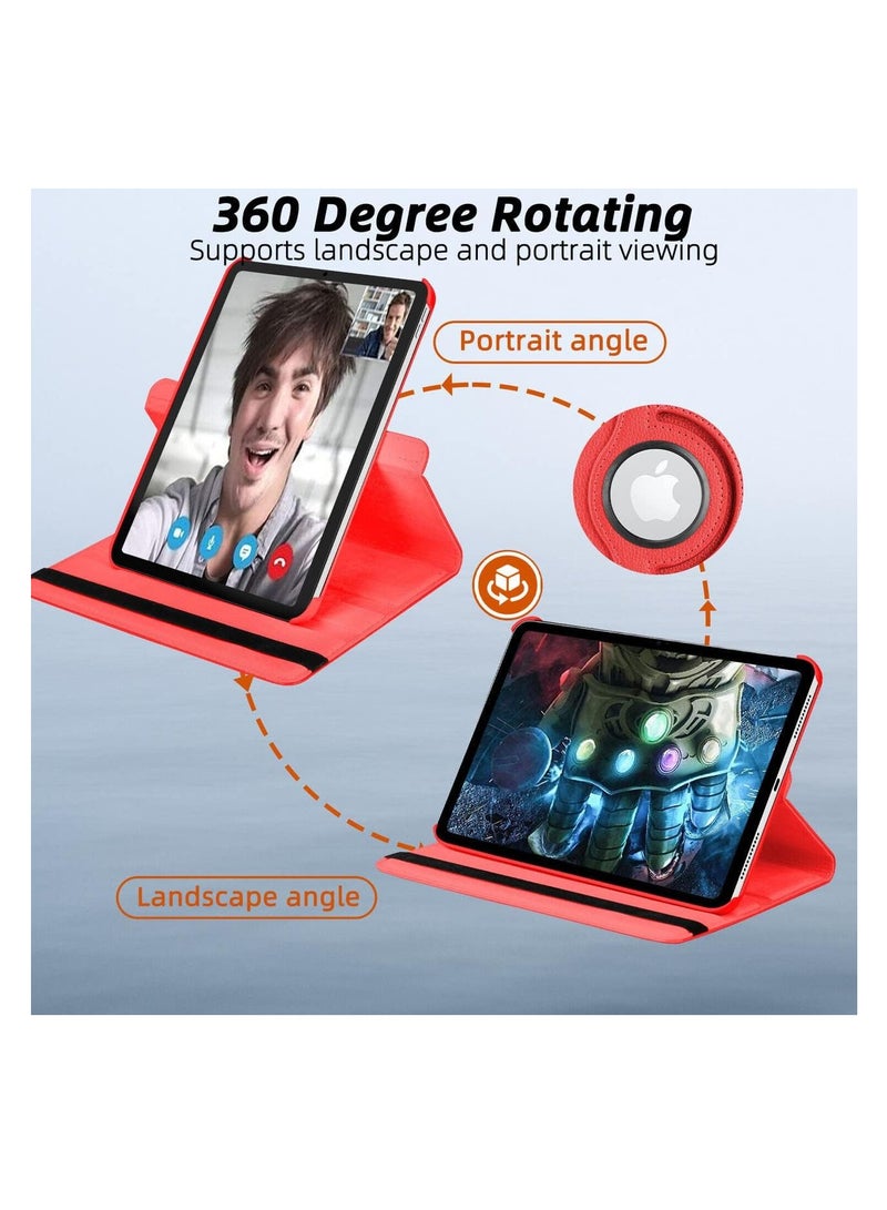 FOCUS Case for Ipad 10th Generation Case 2022 iPad 10.9 Inch 360 Rotating Portfolio Case Red - Image 2