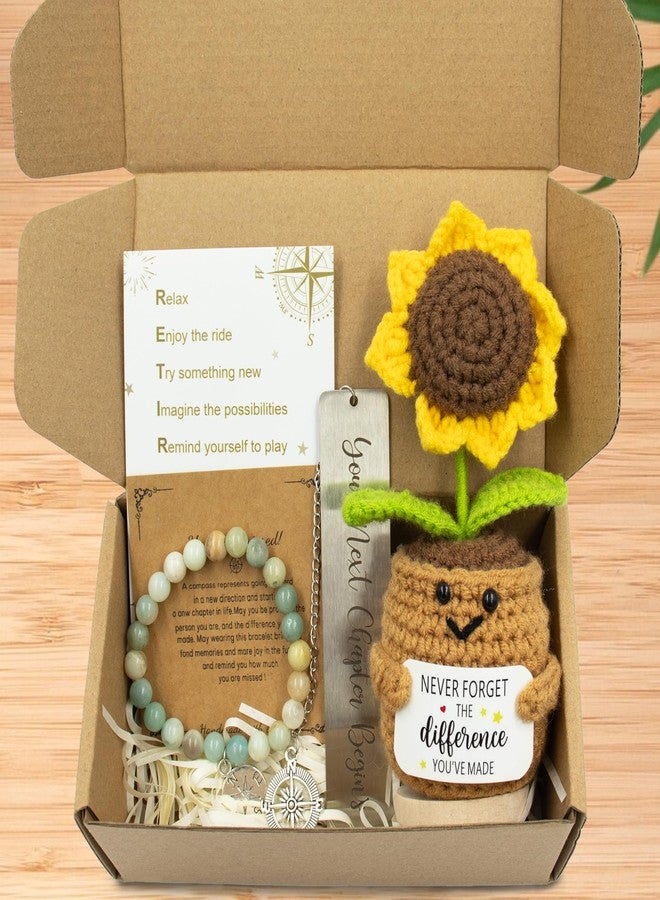 Lamyba Retirement Gifts for Woman,Retirement Party Decorations, Happy Retirement Gift for Women with Positive Crochet Doll,Inspirational Card,Bookmark,Bracelet,Retired Gifts for Teacher Coworkers - Image 5
