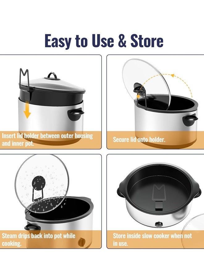 Non Slip Slow Cooker Lid Holder Space Saving Countertop Rack - Image 3