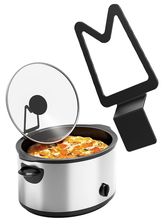 Non Slip Slow Cooker Lid Holder Space Saving Countertop Rack - Image 1