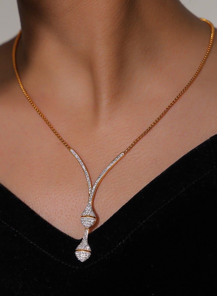 JOOLI Jewelry Set New Necklace and Bracelet Exclusive Elegant Jewellery for Women Ladies Fashion Accessories Gold Fine Girls Shiny Waterproof Noble Bangles Stylish 2024 Summer - Image 2