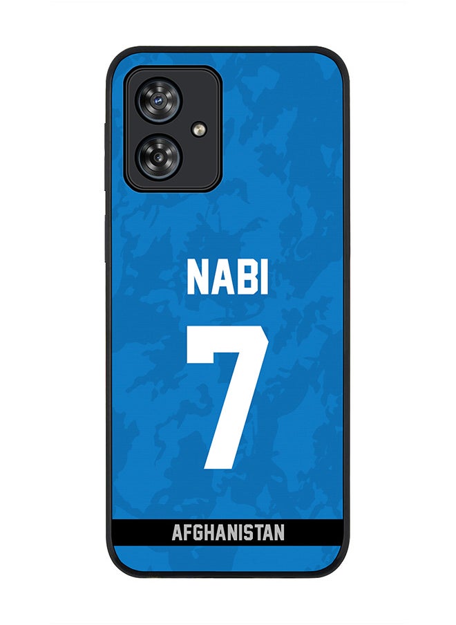 Stylizedd Rugged Black edge case for Motorola Moto G54 / Motorola Moto G54 Power / Motorola Moto G64 5G, Team Afghanistan Mohammad Nabi,Jersey No 7  - Image 1