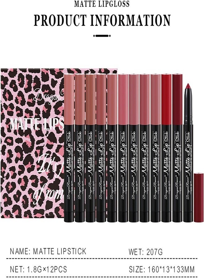 Ruby Face Rubyface12 Colors Crayon Lipstick Set | Long Lasting Crayon Lipstick up to 12 Hours Stay | Matte Finish | Waterproof | Won't Smudge Won't Budge Lip Crayons Matte Lipstick's Gift Set for Women - Image 5