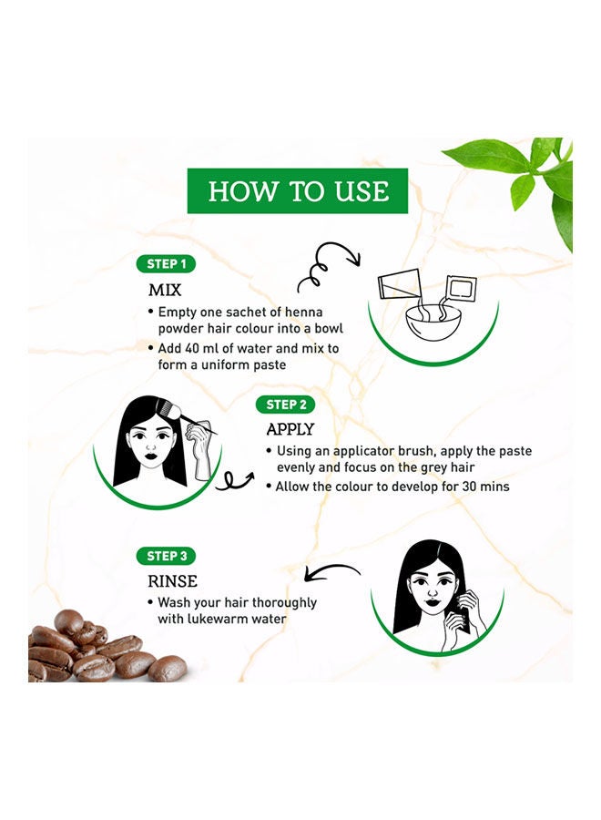 Dabur Vatika Henna Hair Color For Hair Dye 6 x 10g | Chestnut | 100% Grey Coverage | Indian Henna Based | No Ammonia - Image 3