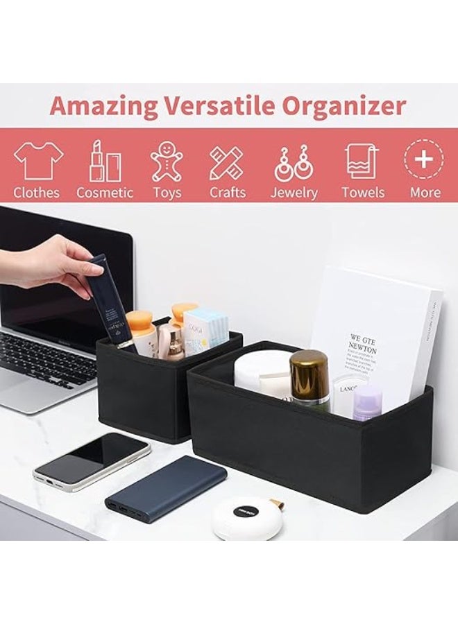 DUNISO 12 Pcs Clothes Drawer Organisers，Foldable Underwear Drawer Organizer and Closet Dividers，Storage Dresser Drawer Dividers，for Clothes, Socks, Bras, Underwear, Towels, Leggings, Jeans and Sweaters，Black - Image 5