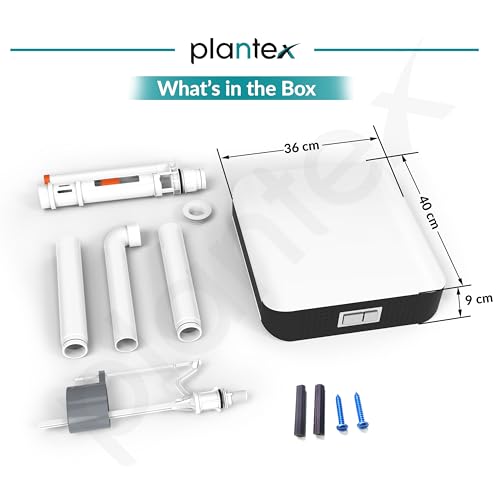 Plantex Cistern Flush Tank/Dual & SlimTone 7Ltr Water Capacity Polypropylene/Commode Flush Tank for Bathroom with Internal Accessories Pack of 1 (Black & White) - Image 3