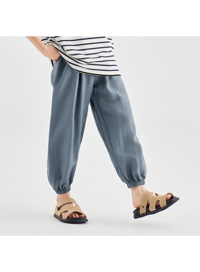 Casual Stroll Pants】boys' Summer Linen Trousers, Simple And Comfortable, Breathable Mosquito-repellent Pants For Toddlers And Older Kids - Image 3