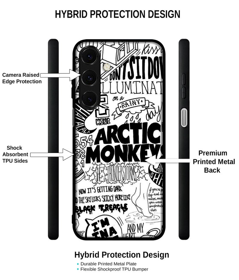 Casotec Arctic Monkeys Pattern Design Premium 2D Printed Metal Back Case Cover for Samsung Galaxy M35 5G - Image 3