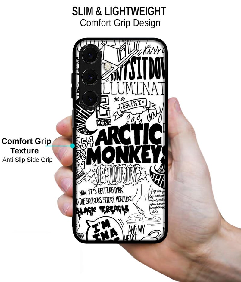 Casotec Arctic Monkeys Pattern Design Premium 2D Printed Metal Back Case Cover for Samsung Galaxy M35 5G - Image 4