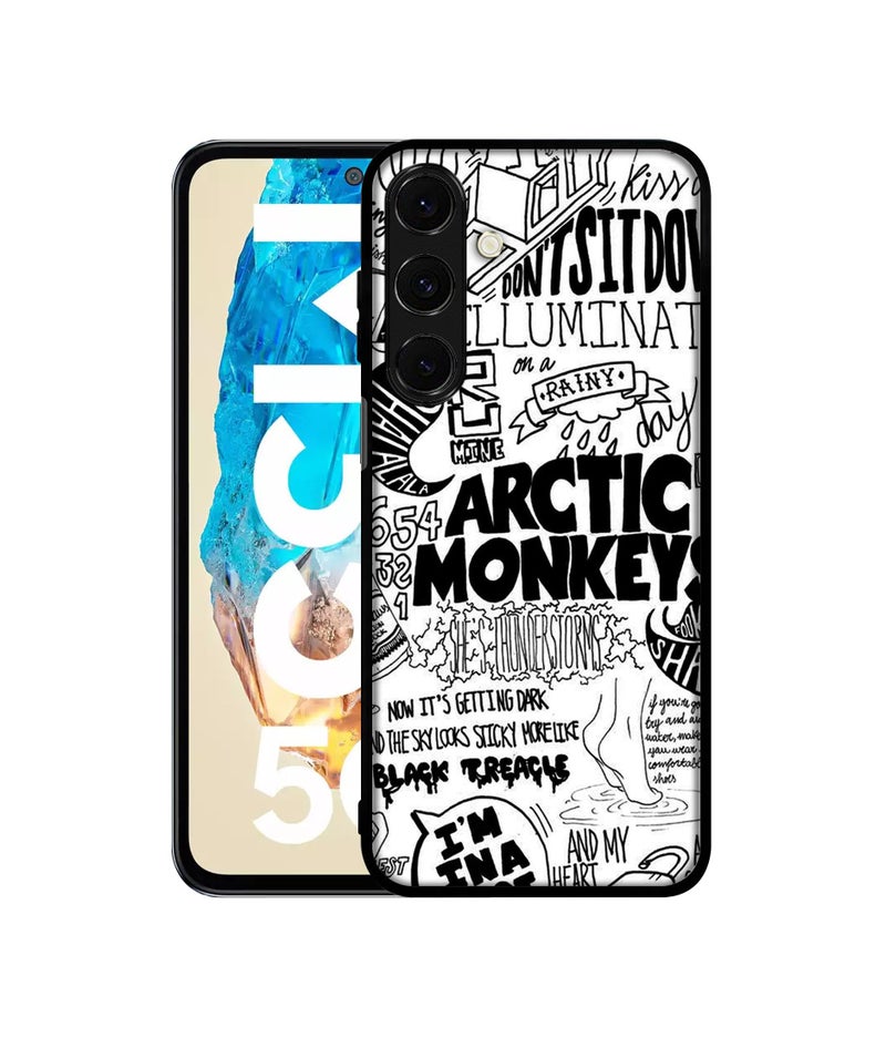 Casotec Arctic Monkeys Pattern Design Premium 2D Printed Metal Back Case Cover for Samsung Galaxy M35 5G - Image 1