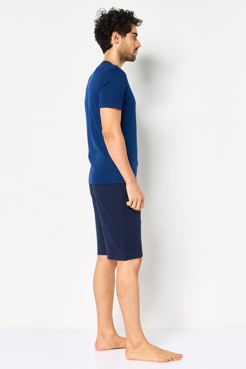 English Laundry Men 2 Pieces Embroidered Logo T-Shirt And Pajama Shorts Set, Multicolor - Image 3