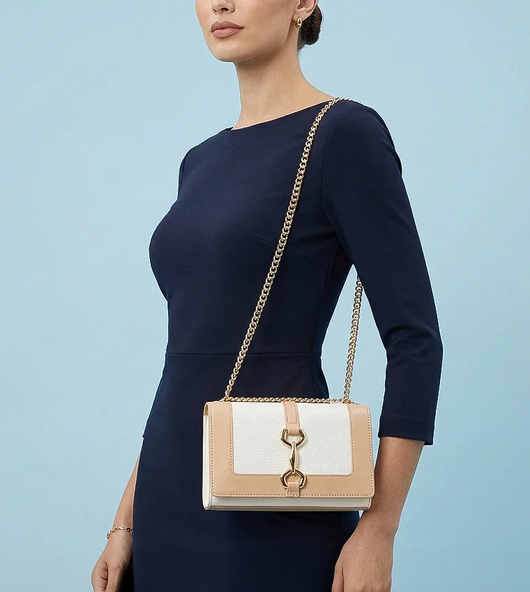 الدو CLAIRISSIA Color Block Flap Crossbody Bag