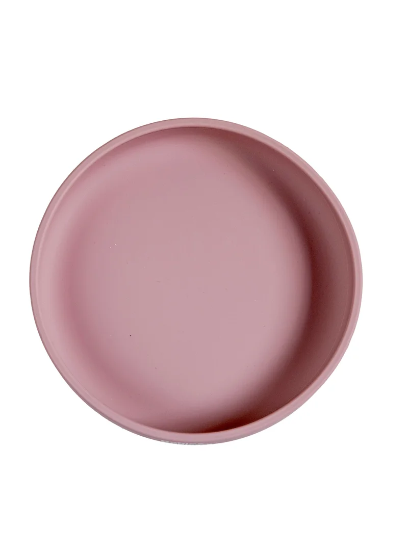 Babies Basic Babies Basic Silicone Feeding Plate with Suction  - Blush