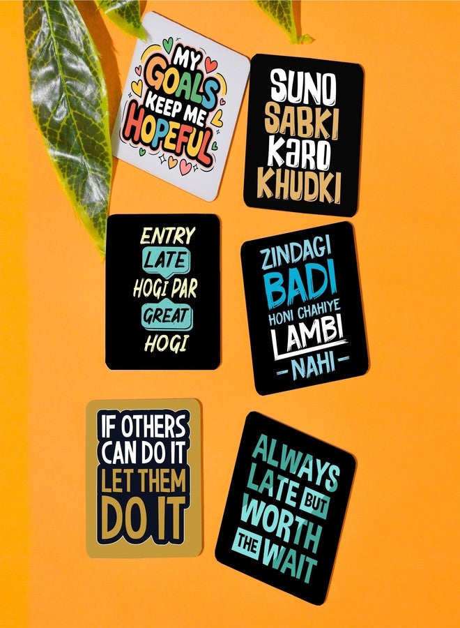Tajnan Motivational Quote Coasters - Set of 6 | Funny & Inspirational Table Coasters for Home, Office, Coffee & Dining Tables | Unique Gift for Friends & Family - Image 2