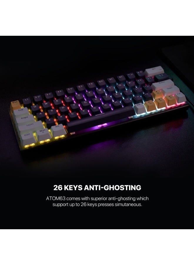 لوحة مفاتيح ميكانيكية MK874 V2 ATOM 63 MIZU EDITION باللون الأزرق السماوي