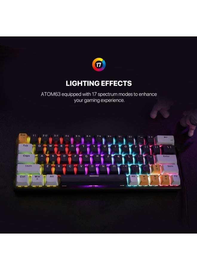 لوحة مفاتيح ميكانيكية MK874 V2 ATOM 63 MIZU EDITION باللون الأزرق السماوي