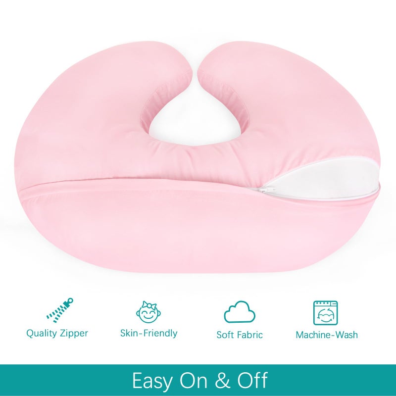 Biloban Nursing Pillow Cover 2 Pack Fit for Boppy Pillow, Breathable & Skin-Friendly Nursing Slipcovers for Breastfeeding Mom, Comfortable & Machine Washable Nursing Covers - Image 4