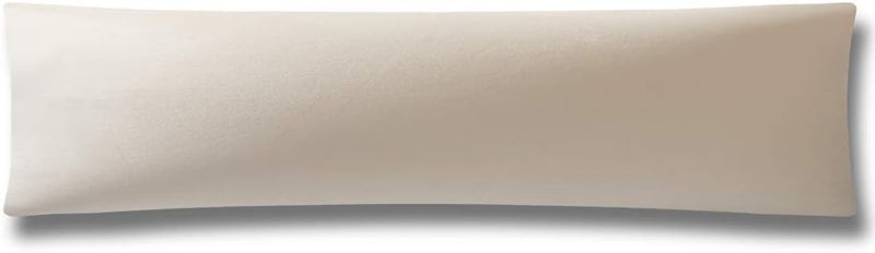 CottonFry Ultra Soft Velvet Body Solid Pillow Cover/Case Pillowcase with Hidden Zipper, Zippered Body Pillow Case (Cream, 20x54), 250 TC , 1 piece - Image 3
