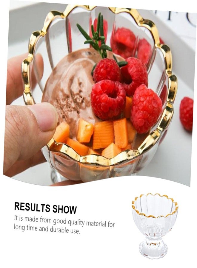 OFFSCH Elegant Gold Painted Glass Dessert Cup for Ice Cream Pudding and Sundae - Image 4