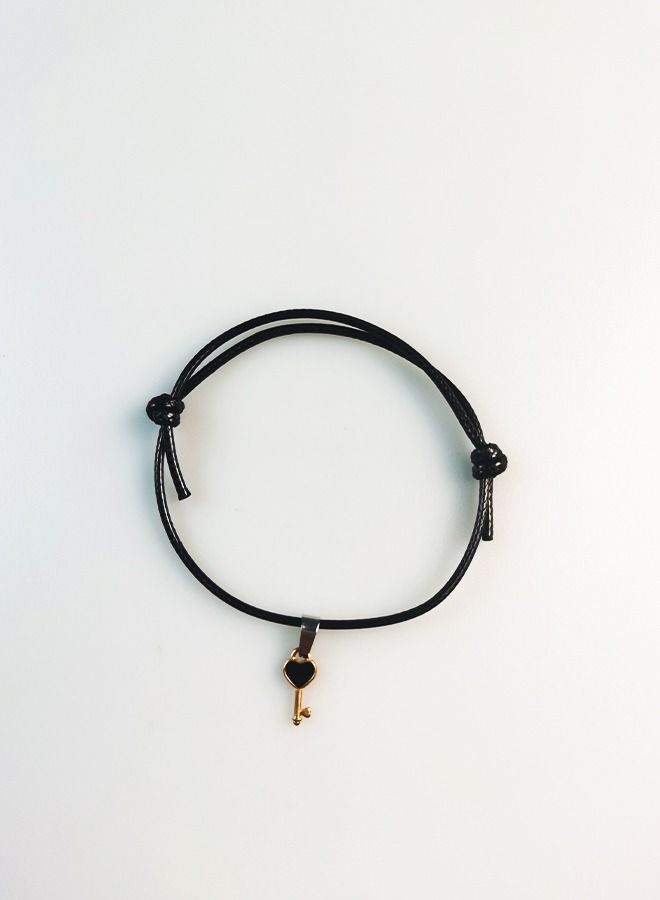 جيرنرال اثنان قطعة مفتاح وقفل سحر سوار أسود - Image 1