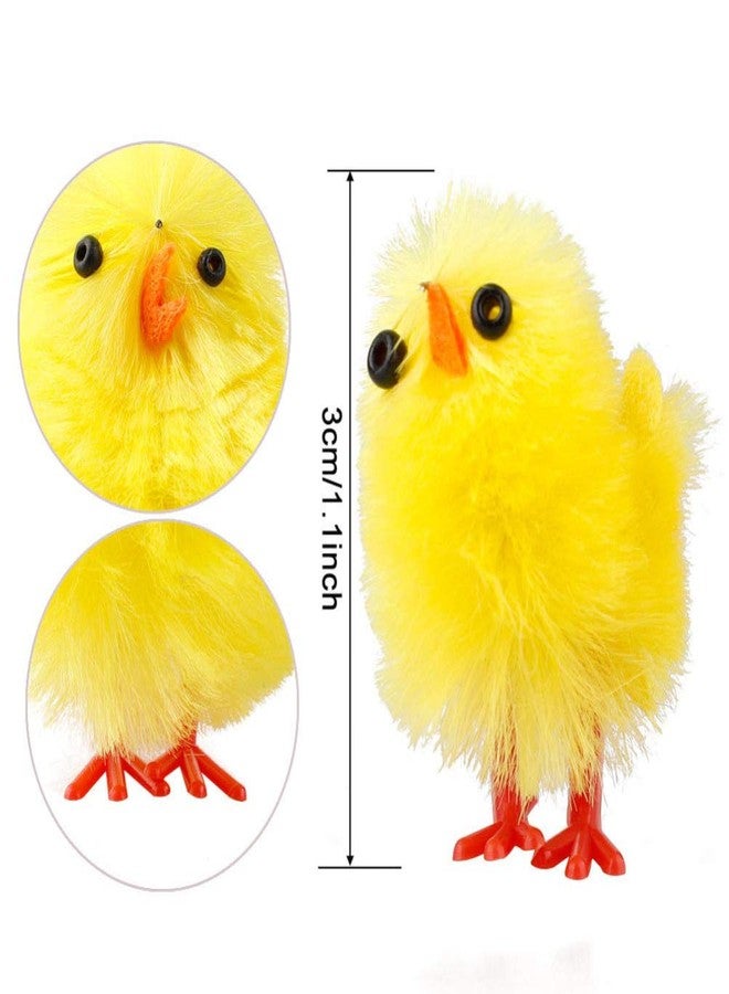 IMIKEYA Easter Fur Chicks：60 Pcs Easter Chicks Soft Plush Stuffed Animal Miniature for Party Favors DIY Egg Decorations Kids - Image 5