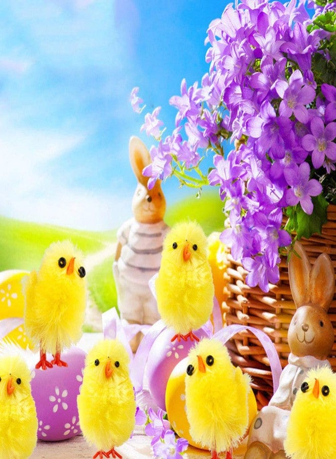IMIKEYA Easter Fur Chicks：60 Pcs Easter Chicks Soft Plush Stuffed Animal Miniature for Party Favors DIY Egg Decorations Kids - Image 2