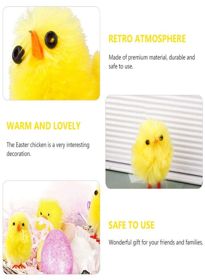 IMIKEYA Easter Fur Chicks：60 Pcs Easter Chicks Soft Plush Stuffed Animal Miniature for Party Favors DIY Egg Decorations Kids - Image 3