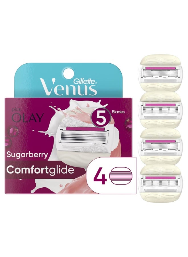 Venus ComfortGlide plus Olay Sugarberry Women's Razor Blade Refills PACK