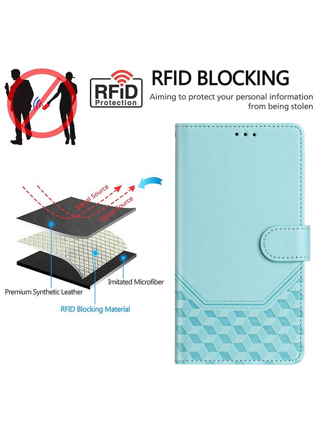 اس-توب جراب هاتف Honor X9b 5G / Magic6 Lite 5G من الجلد بنقش قرص العسل بتقنية RFID - Image 4