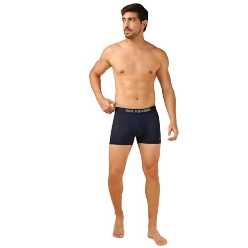 Van Heusen Men Breathable AIR Series Active Trunks - Polyamide Elastane - Swift Dry, High Stretch Mesh_40047_Dark Navy01_S Dark Navy - Image 4