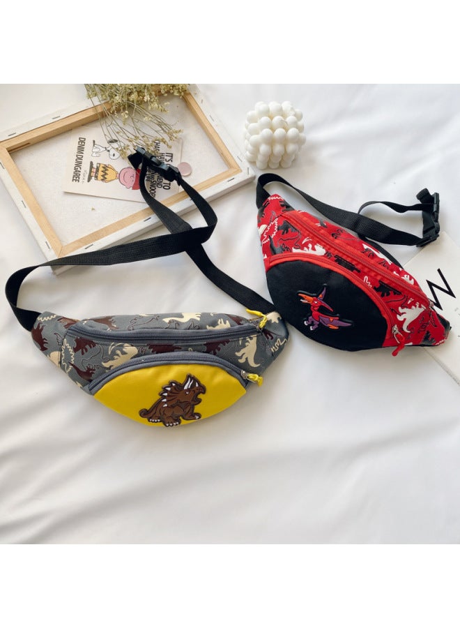 Children's Bag Crossbody Bag Children's Chest Bag Dinosaur Waist Bag Outdoor Fashion Distinctive Small Backpack Coin Purse-Color:Blue  - Image 5