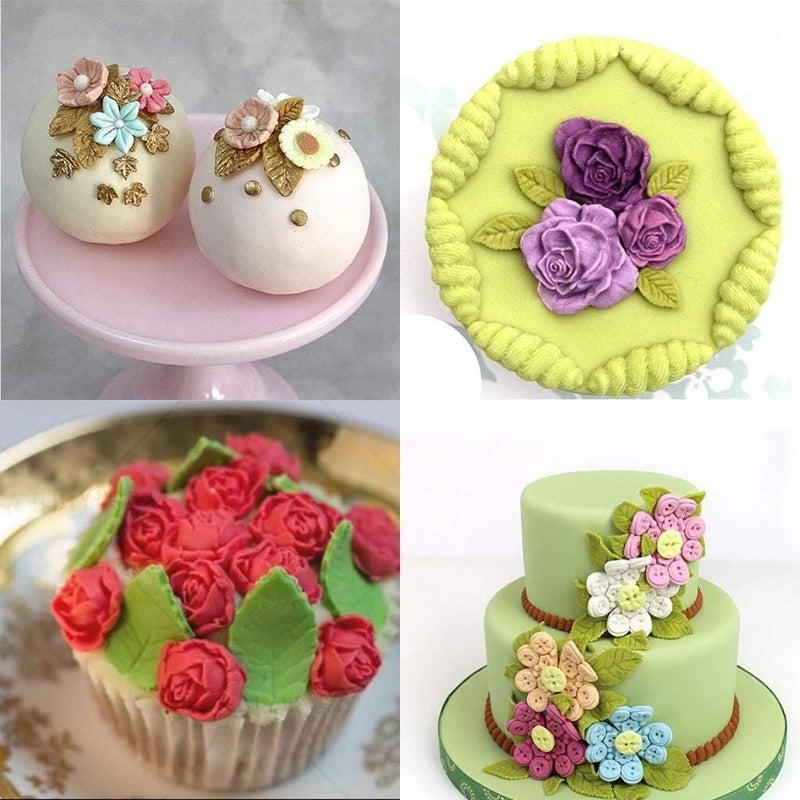 SUNKOOL Leaf Mold Silicone Leaves Fondant Molds,Tree Leaves Mold for Cake Decoration,Maple Leaf Candy Molds,Cupcake Topper,Polymer Clay,Crafting,Chocolate,Resin - Image 2