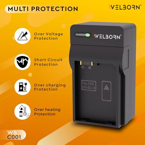 WELBORN Charger for ENEL14 Battery Pack Compatible with Nikon Digital Cameras D3100 D3200 D3300 D3400 D3500 D5100 D5200 D5300 D5500 D5600 | Coolpix P7000 P7100 P7200 P7700 P7800 Df - Image 5