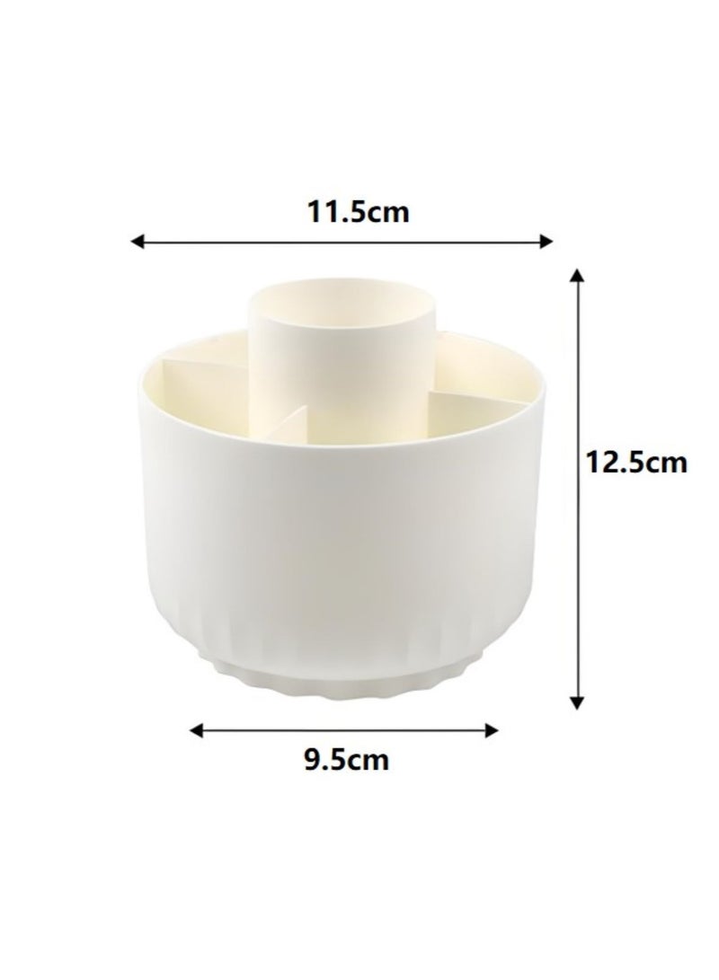Pen Holder,360° Rotating Desk Organizers, Ulti-functional Pencil Cup Pot With 5 Separate Slots, Cute Pencil Holder For Home Office School, Desktop Stationery Storage Box - Image 2