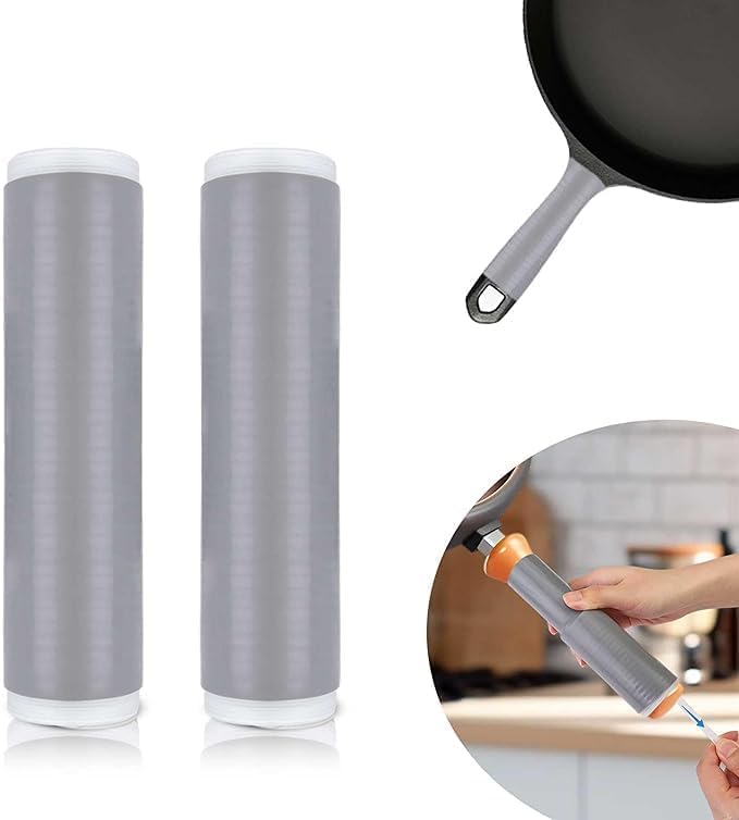 LOMESH LOMESH Cast Iron Skillets Handle Cover-Pot Handle Heat Insulation Silicone Covers,Hot Saucepan Handle Holder Anti-Scald Handle Protectors for Frying Pan Heat Resistance Handle Sleeve  - Image 1