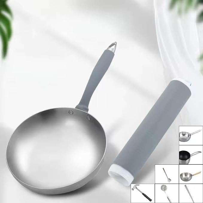 LOMESH LOMESH Cast Iron Skillets Handle Cover-Pot Handle Heat Insulation Silicone Covers,Hot Saucepan Handle Holder Anti-Scald Handle Protectors for Frying Pan Heat Resistance Handle Sleeve  - Image 2