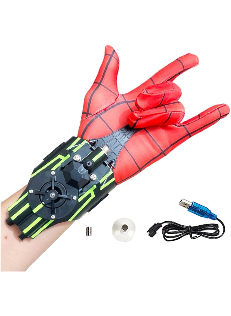 general Glow in the Dark Web Shooter Rechargeable Spider-Man Web Shooter Durable Spider Slinger Web Shooter Cosplay Launcher for Indoor and Outdoor Games - Image 4