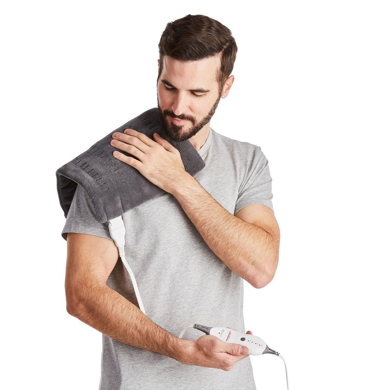 Sunbeam Premium Sunbeam Heating Pad with Compact Storage, Standard Size, Gray - Image 3