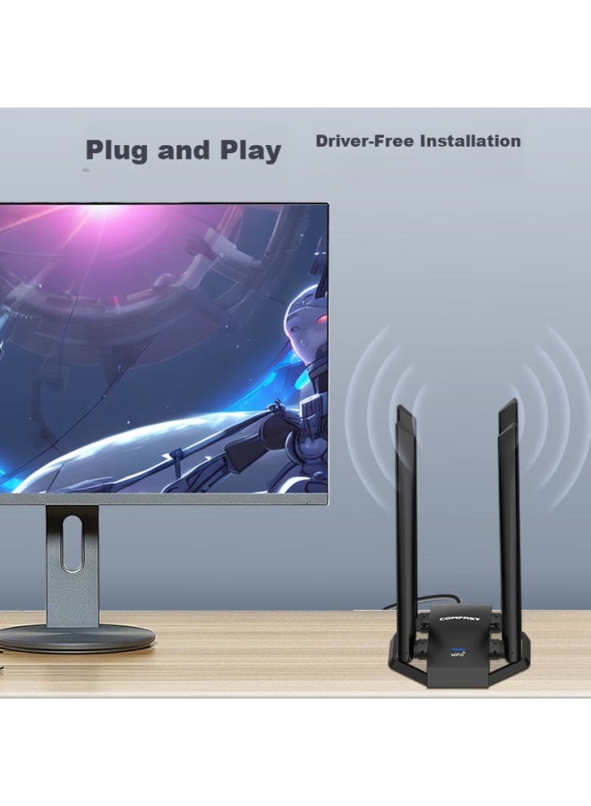 Comfast Cf-975ax Driver-free Gigabit Dual-band 5g Wireless Network Adapter For Desktop And Laptop Computers, External Usb Interface, Wireless Wifi 6 Receiver Ax5400 - Image 2