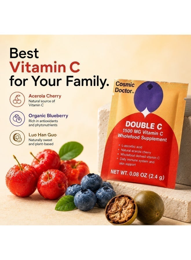 Cosmic Doctor Double C | 30 sachets | Food-first natural Vitamin C - Image 2